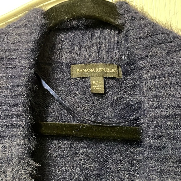 Banana Republic Sanctuary fuzzy deep blue small cardigan - Picture 2 of 5